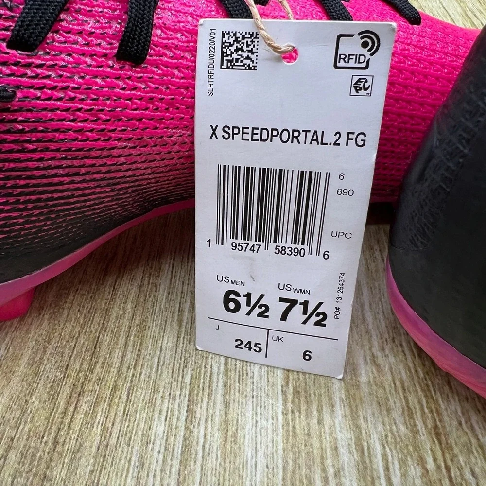 Adidas‎ X Speedportal.2 FG Men's 6.5 Women's 7.5 Pink Black Soccer Cleats GV9563